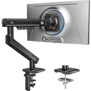 HUANUO FlowLift Pro Monitor Arm for 1332" Screens, MechaSpring Monitor Mount, Fully-Adjustable Monitor Stand with Tilt/Swivel/Rotation, Tool-Free VESA Mount, C-Clamp/Grommet Base, Max Load 19.8 lbs