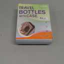 Travel Bottles with Case, 4x2oz TSA Approved, Leak-Proof, Press to Unlock, Compact & Portable Travel Toiletries (Black)