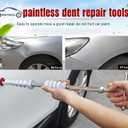 Super PDR 198PCS Paintless Dent Removal Kit, High Strength Steel Dent Removal Rods, Whale Tail Dent Repair Rods with Best Dent Repair Kit & LED Professional Inspection Light Board for car Dent Removal