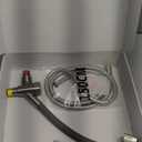 Dual Handheld Shower Head Combo, 2-in-1 Rain Shower Heads System 8 Inch Rainfall Shower Head and 10 Modes High Pressure Hand Held Showerhead with Built-in Power Wash (Brushed Nickel)