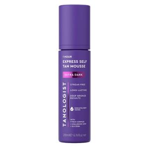 Tanologist Extra Dark Self Tan Mousse, Clear Self-Tanning Mousse, Streak-Free, Natural Glow, No Fake Tan Smell Or Orange Tone, Long Lasting, Clean Ingredients, 6.76 fl. oz/200 ml Bottle