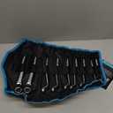 DURATECH Extra Long Flex-Head Ratcheting Wrench Set, Double Box End Wrench Set, 6-Piece, Metric 8-19 mm, CR-V Steel, with Pouch