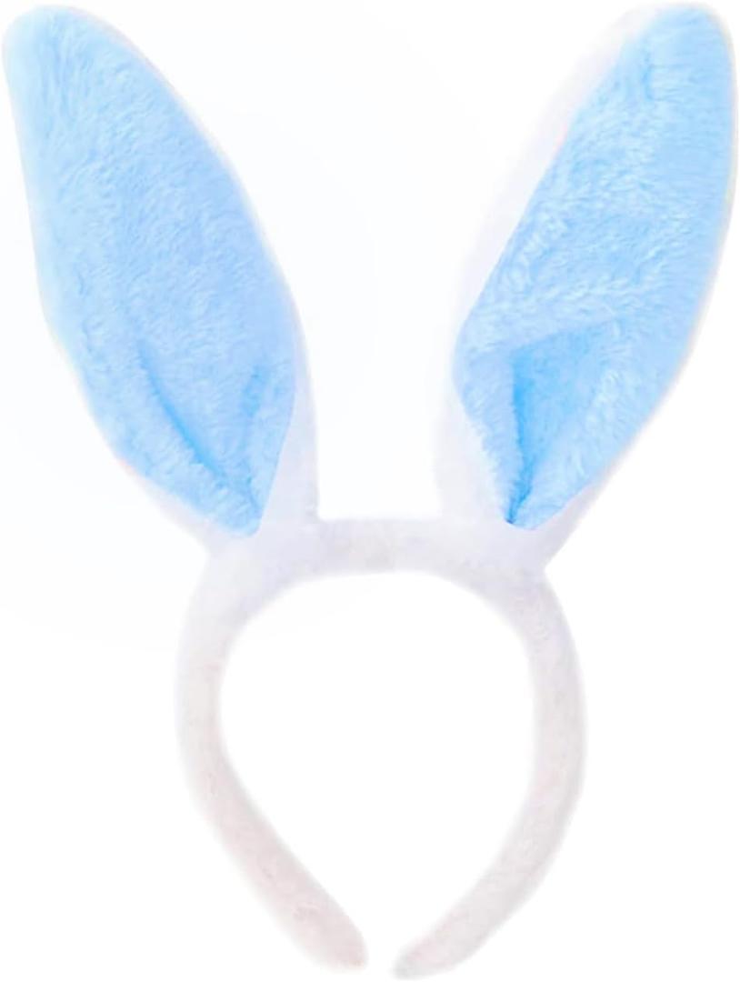 MYSXN Easter Bunny Ears,Ears Headband for Easter,Costume Party,Cosplay,Birthday,Rabbit Party,Adult (BLUE)