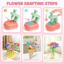 beefunni Flower Bouquet Craft Kit, Valentines Day Gifts for Kids, DIY Crafts Toys for Kids Ages 4-8, Educational Flower-Making Toy for Toddler, Birthday Gift for 4 5 6 7 8+ Year Old Girls and Boys
