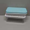 Ice Cube Tray with Lid and Bin, PHINOX 56 pcs Ice Trays for Freezer, Ice Cube Trays for Freezer with 2 trays, Container, Lid & Ice Scoop, BPA Free (Blue)