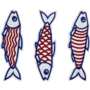 3'' Sardines Fish Summer Embroidered Iron-On Patches