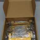 goldenwarm Gold Cabinet Pulls 15 Pack Brushed Brass Drawer Pulls - J12GD102 4 inch Kitchen Cabinet Handles Square Bar Pulls Antique Brass Bathroom Cabinet Hardware (4in hole centers)