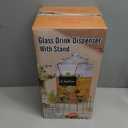 Drink Dispenser,2 Gallon Drink Dispensers for Parties,Beverage Dispenser with Stand,Glass Lid and Stainless Steel Spigot Leak-proof, Ideal for Lemonade,Juice, Tea, and Party Drinks