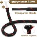 2 x DELELE Round Work Boot Laces: Heavy Duty Hiking Shoe Laces for Boots 2 Pair