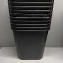 B&M Rubbermaid 295600Bk Deskside Plastic Wastebasket, Rectangular, 7 Gal, Black (Pack of 10)