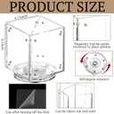 Sherr Acrylic Rotating Photo Pen Holder for Desk, 4-side Photo Cube Magnetic Picture Frame Pen Pencil Holder for Photos of 4" x 6" for Office Desk Tabletop Organizer Decor