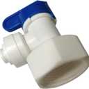 Acetal Copolymer RO Water Storage Tank Ball Valve,3/8 inch O.D. Tubing x 3/4 inch Female Speedfit Shut Off Valve,Quick Push to Connect Plastic Plumbing Fitting Push Fit (pack of 5)