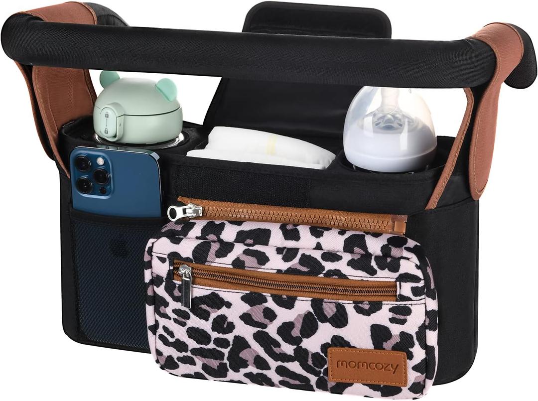 Large Stroller Organizer by Momcozy (Leopard)
