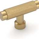 Amerdeco 10 Pack Champagne Bronze Knurled Cabinet Knobs Kitchen Cabinet Pulls for Drawer Dresser, Cupboard and Wardrobe ZH0034