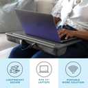 LAPGEAR Original Lap Desk Fits Up to 17 Laptops Charcoal Style No. 45155