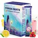 Zelfyrtisar Yerba Mate Instant Tea Powder – Clean Energy Drink for Focus & Brain Fog Support - Sugar-Free Raspberry Lemonade Flavor, 30 On-the-Go Vegan Pouches with Lion’s Mane, Ashwagandha & Probiotics (Exp Date: 05/OCT/2027)