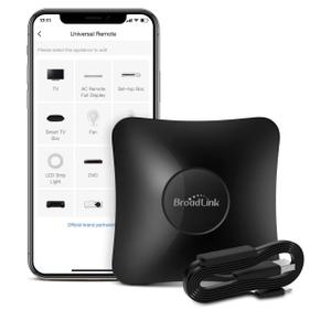 Broadlink RM4 pro Smart IR/RF Remote Control Hub with Sensor Cable(2.4GHz Wi-Fi Only)-WiFi IR/RF Blaster for Home Automation, TV, Curtain, Shades Remote, Works with Alexa, Google Assistant, IFTTT
