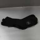 Bamboo Viscose Crew Compression Running Socks Athletic Hiking Cushioned Wicking Anti-Blister Seamless (Large, Classic Black)