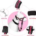 BARKLESS Soft Dog Head Collar, Patented Padded No Pull Head Halter, Training Nose Leash with Safety Link for Medium Large Dogs, Adjustable Muzzle Leash, Easy Control for Walking(Pink, L)