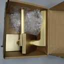 Mega Handles Glamor Dummy Lever, Door Handle Set for Closet or French Doors, Single Side Door Levers, Non-Turning, Fits All Standard Door Sizes, Screws Included - Satin Brass (2 Pack)