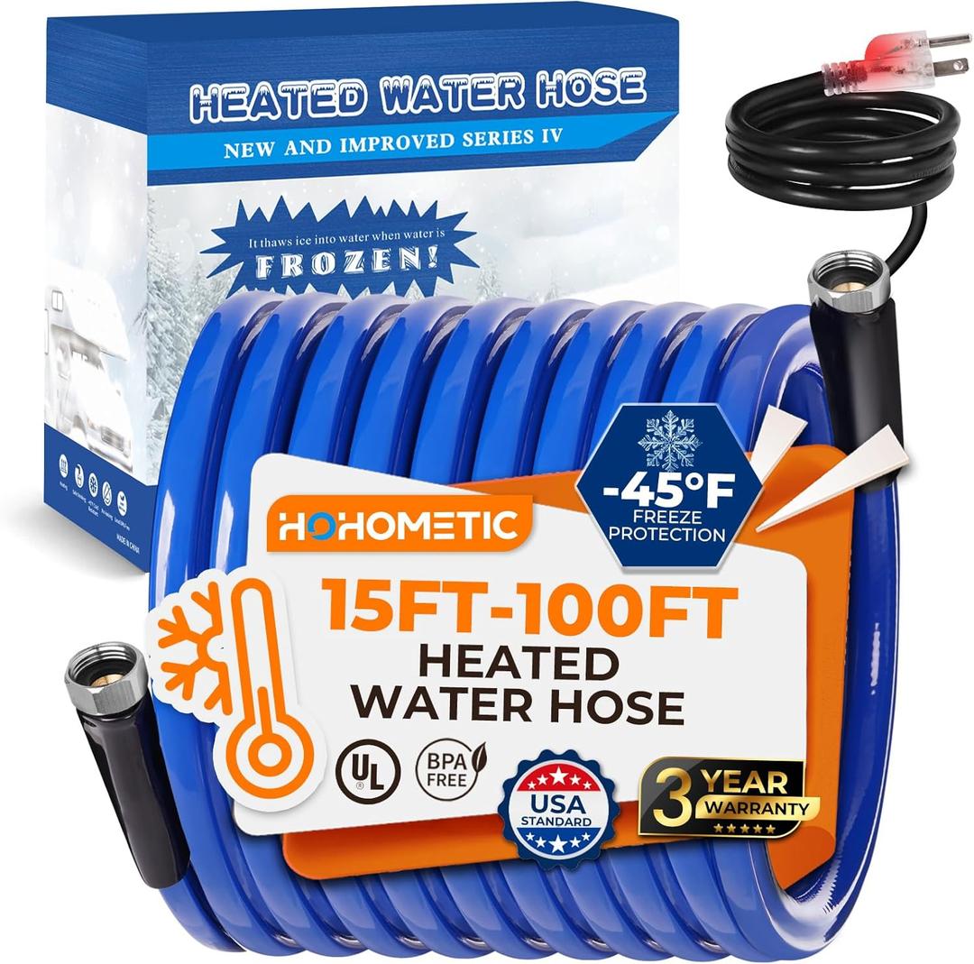 30FT (15-100FT) Heated Water Hose for RV,-45  Antifreeze 4.0 Upgraded Heated Drinking Water HoseRv Freshwater Hoses with Fittings, Rv Accessories 30FT (15-100FT) Heated Water Hose for RV,-45  Antifreeze 4.0 Upgraded Heated Drinking Water HoseRv Freshwater Hoses with Fittings, Rv Accessories