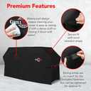 GrillTough Heavy Duty Griddle Cover for Outdoor Griddle, Fits 28 Inch Griddle Waterproof, Weather Resistant, UV & Fade Resistant with Adjustable Straps Flat Grill Cover, Black