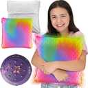 Special Supplies Vibrating Pillow Sensory Pressure Activated for Kids and Adults, 12 x 12 Plush Minky Soft Cover, Colorful - Hug to Vibrate
