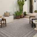 Loloi Amber Lewis Topanga Collection TOP-05 Natural/Teal 9'-2" x 12'-0" Indoor/Outdoor Area Rug