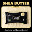 DUDE Wipes Shea BUTTer Flushable Wipes - Extra-Large Adult Wet Wipes - 6 Pack (288 Count) - Infused with Coconut Oil, Vitamin E, and Aloe - Septic and Sewer Safe