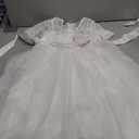 Girls Flower Vintage Floral Lace 3/4 Sleeves Floor Length Dress Wedding Party Evening Formal Pegeant Dance Gown, Size 110, 2-3T