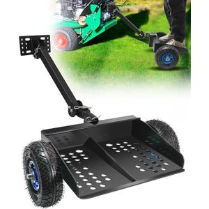 Walk Behind for Mower Sulky, Two Wheels Lawn for Mower Sulky with 10" Pneumatic Tires, Maximum Load Capacity 600 Pounds, Fit for Lawn and Landscape Professionals Mow Faster Easier