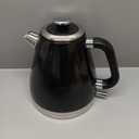 1.7L Retro Electric Kettle, 1200w Fast Boiling, Stainless Steel Hot Water Kettle Electric, Auto Shut-Off, Cordless, Boil-Dry Protection, Black