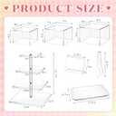 Ripeng 11 Pack Dessert Table Display Set Risers Display Stands, 3 Pcs Buffet Risers, 4 Tier Dessert Stands, 2 Serving Trays, 3 Mini Signs and 2 Serving Tongs for Christmas Birthday Party