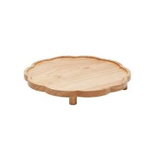 Scalloped Footed Board 13in x 1.75 in Rubber Wood
