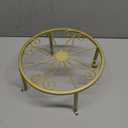 Hewnda 1Pack Metal potted plant stand, rust-proof iron flower pot stand, heavy duty pot stand for indoor patio (Gold)