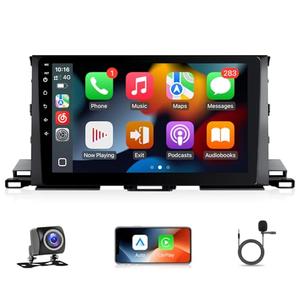 Leadfan Android Car Stereo for Toyota Highlander 2014 2015 2016 2017 2018 2019 Wireless Carplay Android Auto, 9" IPS Touch Screen Radio GPS Navigation Bluetooth WiFi FM Radio SWC + Backup Camera