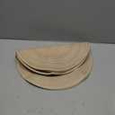 SHACOS Round Braided Placemats Set of 4 Round Table Mats for Dining Tables 15 inch Washable Kitchen Table Place Mats Indoor (Beige, 4)