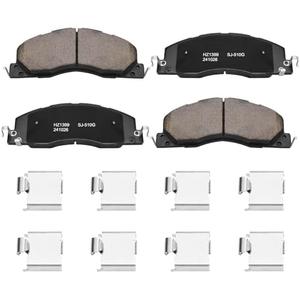 SUPLABEL D1399 Front Brake Pads Replacement For Dodge Ram 2500 2009-2010,Ram 3500 2009-2010,For Ram 2500 2011-2018,Ram 3500 2011-2018 Brake Pad Set w/Hardware