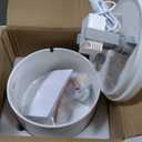 Ceramic Cat Water Fountain - 2.1L/71oz - All-Ceramic Body & Pure Copper Water Spout - Non-Toxic - Automatic Pet Drinking Fountain Indoor with Ultra-Quiet Pump, and 3Pcs Filter & Sponge (White)