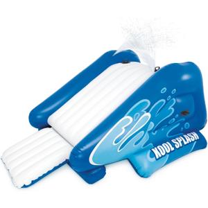 Intex Kool Splash Inflatable Water Slide Swimming Pool Play Center with Built in Sprayers for Kids and Adults, Ages 6 and Up, Blue