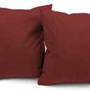 DeluxeComfort Microsuede Throw Pillows, 16" by 16", Red 2 Count