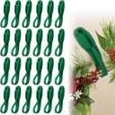 24 PCS Christmas Garland Hangers for Mantle, Fireplace Stocking and Garland Hanger, Stretchable and Reusable Silicone Adhesive Tape, Suitable for Christmas Door Frame, Staircase Decoration (24)