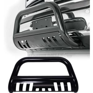 Bull Bar Front Bumper Grille Guard Replacement for 2019-2024 Ram 1500, Bull Bar for 2019 2020 2021 2022 2023 2024 Ram 1500, 3" BullBar Grille Heavy-Duty Steel with Removable Skid Plate,Black