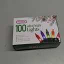 PREXTEX Christmas String Lights with Green Wire - 100 Count, 20 Ft Multicolored Christmas Tree Lights for Xmas Decorations Indoor and Outdoor - Incandescent String Light for Patios, Fences, Holidays