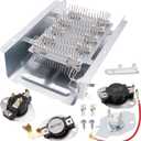 Dryer Heating Element Kit Compatible With May-tag MED5740TQ0 MED4500MW0 MED5600TQ0 MED5700TQ0 MED5640TQ0 MED5570TQ0 MED5770TQ0 MED5800TW0 MED5820TW0 MED5840TW0 MED5870TW0 MED5620TQ0 MED5630TQ0