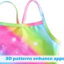 Snowheart Girls Swimsuit One-Piece Bathing Suits Multicolor Kids Sport Summer Beach Swimwear for 2-12 Years Old