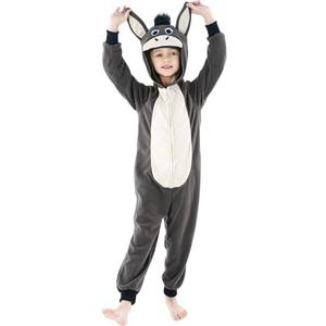 Wizland Kids Animal Onesie Cheetah Costume Cow Monkey Onesie Black Cat Bear Dalmations Elephant Lion Donkey Suit for Kids 10-12 years
