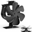 HIDALIFE Oscillating Wood Stove Fan - Heat Powered 6 Blade Auto-Spin & 60 Rotation for Wood/Pellet/Coal Stoves,Big Size Fireplace Burner Fan - Silent Operation,Overheat Protection