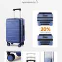 LOVEVOOK Carry On Luggage 22x14x9 Airline Approved with Spinner Wheels, 20 Inch Small Carry On Suitcase with TSA Lock, Expandable Hard Shell Suitcases for Men Women