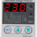 Voltage Protector Adjustable Under Over Voltage Protection, Voltage Output Stabilizer for Home Office Appliance, Protector Current Stabilizer Voltmeter for House Protection(63A